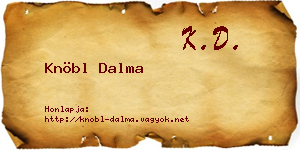 Knöbl Dalma névjegykártya